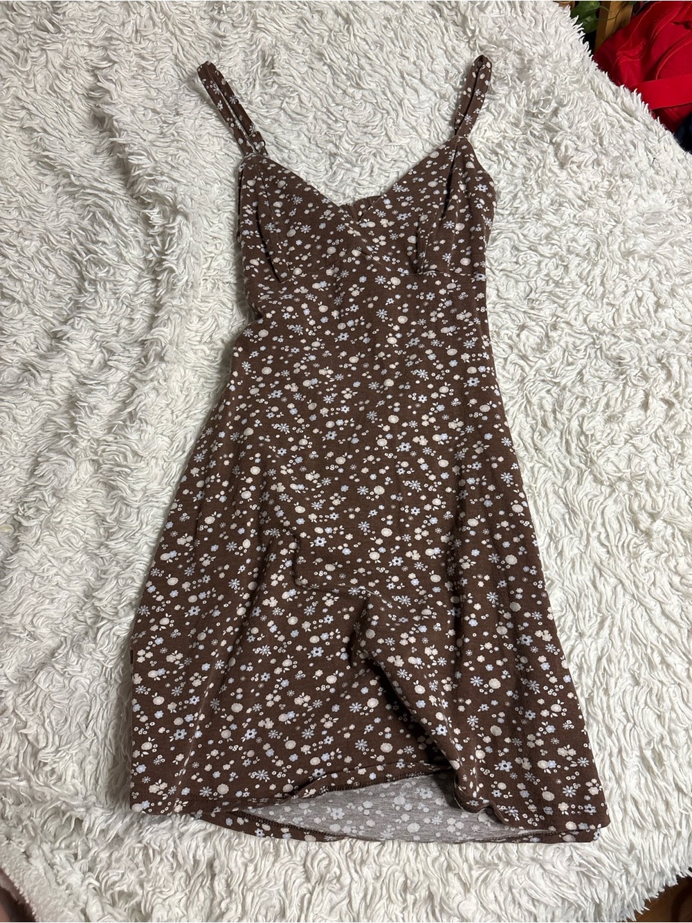 PacSun Brown Floral Spaghetti Strap Sundress